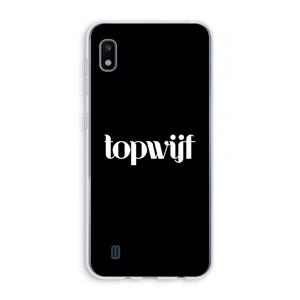 CaseCompany Topwijf Zwart: Samsung Galaxy A10 Transparant Hoesje