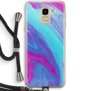 CaseCompany Zweverige regenboog: Samsung Galaxy J6 (2018) Transparant Hoesje met koord