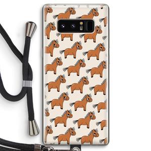 CaseCompany Pony: Samsung Galaxy Note 8 Transparant Hoesje met koord