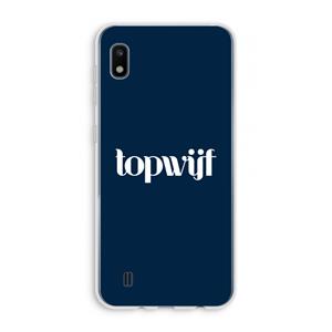 CaseCompany Topwijf Navy: Samsung Galaxy A10 Transparant Hoesje
