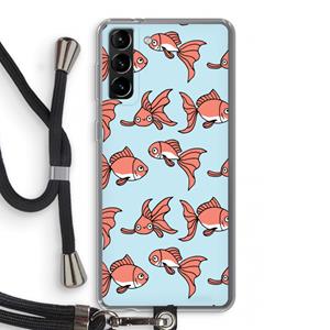 CaseCompany Blub: Samsung Galaxy S21 Plus Transparant Hoesje met koord