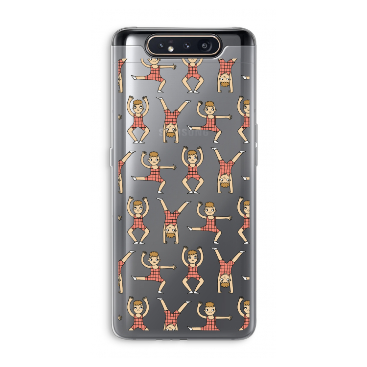 CaseCompany Gymboys: Samsung Galaxy A80 Transparant Hoesje