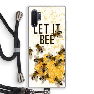 CaseCompany Let it bee: Samsung Galaxy Note 10 Plus Transparant Hoesje met koord