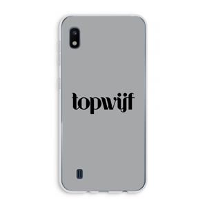 CaseCompany Topwijf Grijs Zwart: Samsung Galaxy A10 Transparant Hoesje
