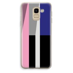 CaseCompany Gestalte 4: Samsung Galaxy J6 (2018) Transparant Hoesje