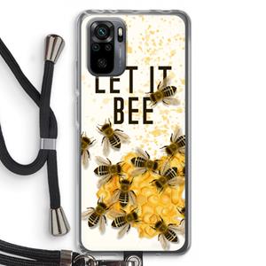 CaseCompany Let it bee: Xiaomi Redmi Note 10 Pro Transparant Hoesje met koord