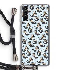 CaseCompany Zeemeermin: Samsung Galaxy S21 Plus Transparant Hoesje met koord