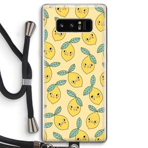 CaseCompany Citroenen: Samsung Galaxy Note 8 Transparant Hoesje met koord