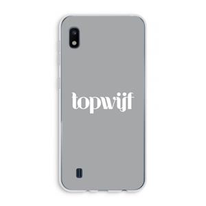 CaseCompany Topwijf Grijs Wit: Samsung Galaxy A10 Transparant Hoesje