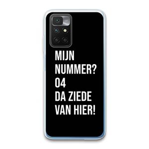 CaseCompany Da ziede van hier - Zwart: Xiaomi Redmi 10 Transparant Hoesje