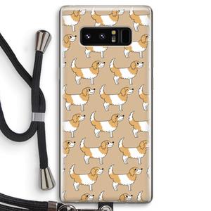 CaseCompany Doggy: Samsung Galaxy Note 8 Transparant Hoesje met koord