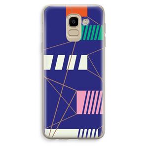 CaseCompany Gestalte 5: Samsung Galaxy J6 (2018) Transparant Hoesje