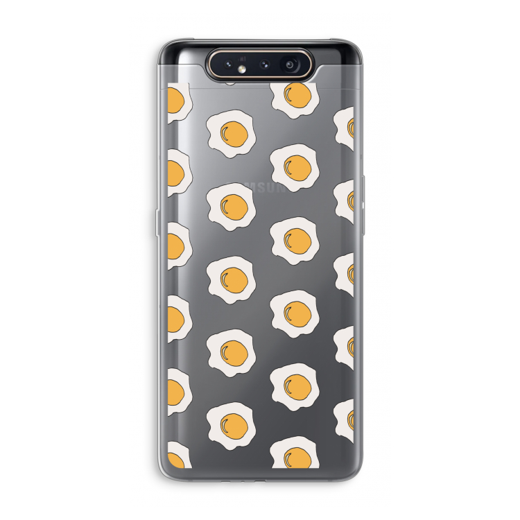 CaseCompany Bacon to my eggs #1: Samsung Galaxy A80 Transparant Hoesje