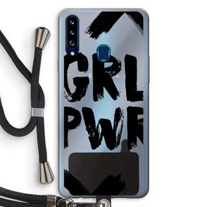 CaseCompany Girl Power #2: Samsung Galaxy A20s Transparant Hoesje met koord