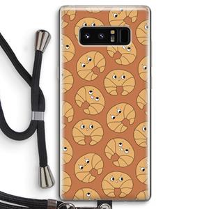CaseCompany Croissant: Samsung Galaxy Note 8 Transparant Hoesje met koord