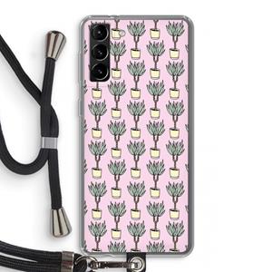 CaseCompany Boompje: Samsung Galaxy S21 Plus Transparant Hoesje met koord