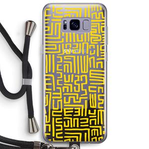 CaseCompany Majorelle Blue Print: Samsung Galaxy S8 Plus Transparant Hoesje met koord