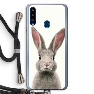CaseCompany Daisy: Samsung Galaxy A20s Transparant Hoesje met koord