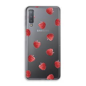 CaseCompany Framboosjes: Samsung Galaxy A7 (2018) Transparant Hoesje