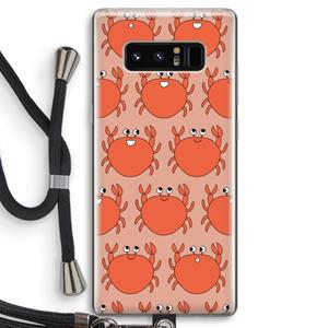 CaseCompany Krab: Samsung Galaxy Note 8 Transparant Hoesje met koord