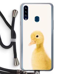 CaseCompany Duke: Samsung Galaxy A20s Transparant Hoesje met koord