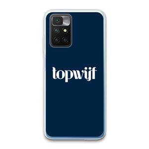 CaseCompany Topwijf Navy: Xiaomi Redmi 10 Transparant Hoesje