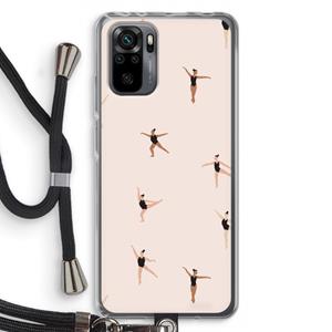 CaseCompany Dancing #1: Xiaomi Redmi Note 10 Pro Transparant Hoesje met koord