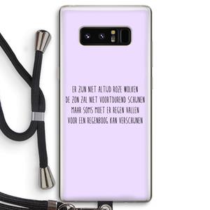 CaseCompany Regenboog: Samsung Galaxy Note 8 Transparant Hoesje met koord