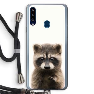 CaseCompany Rocco: Samsung Galaxy A20s Transparant Hoesje met koord