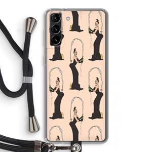 CaseCompany Pop Some Kim: Samsung Galaxy S21 Plus Transparant Hoesje met koord