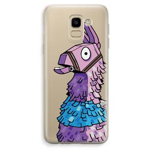 CaseCompany Lama: Samsung Galaxy J6 (2018) Transparant Hoesje
