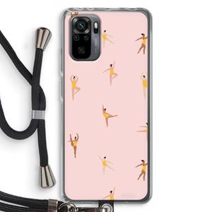 CaseCompany Dans #2: Xiaomi Redmi Note 10 Pro Transparant Hoesje met koord