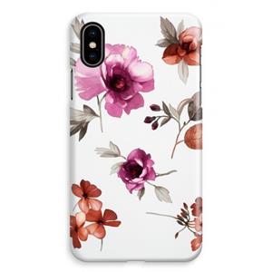 CaseCompany Geschilderde bloemen: iPhone XS Max Volledig Geprint Hoesje