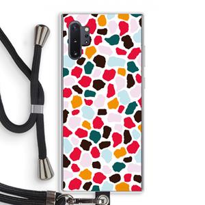 CaseCompany Colored Giraffe: Samsung Galaxy Note 10 Plus Transparant Hoesje met koord