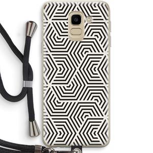 CaseCompany Magic pattern: Samsung Galaxy J6 (2018) Transparant Hoesje met koord