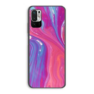 CaseCompany Paarse stroom: Xiaomi Redmi Note 10 5G Transparant Hoesje