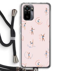 CaseCompany Dancing #3: Xiaomi Redmi Note 10 Pro Transparant Hoesje met koord