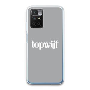 CaseCompany Topwijf Grijs Wit: Xiaomi Redmi 10 Transparant Hoesje