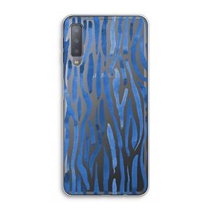 CaseCompany Blauwe nerven: Samsung Galaxy A7 (2018) Transparant Hoesje