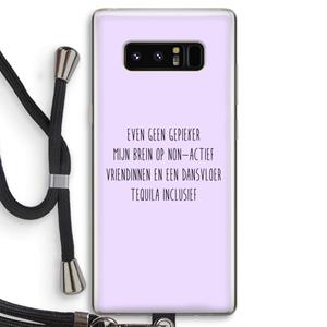 CaseCompany Tequila: Samsung Galaxy Note 8 Transparant Hoesje met koord