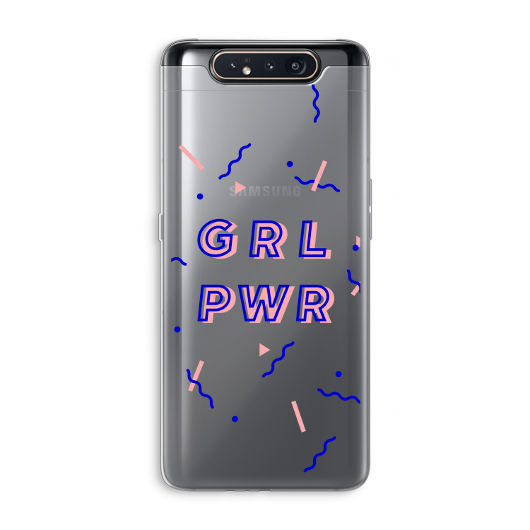 CaseCompany GRL PWR: Samsung Galaxy A80 Transparant Hoesje