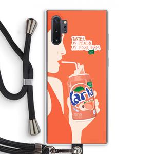 CaseCompany Peach please!: Samsung Galaxy Note 10 Plus Transparant Hoesje met koord