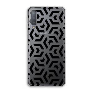 CaseCompany Crazy pattern: Samsung Galaxy A7 (2018) Transparant Hoesje