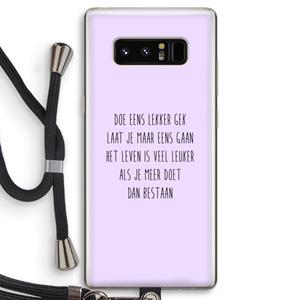 CaseCompany Gek: Samsung Galaxy Note 8 Transparant Hoesje met koord