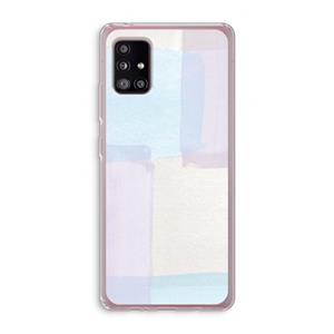 CaseCompany Square pastel: Samsung Galaxy A51 5G Transparant Hoesje