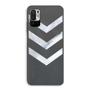 CaseCompany Marmeren pijlen: Xiaomi Redmi Note 10 5G Transparant Hoesje