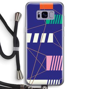 CaseCompany Gestalte 5: Samsung Galaxy S8 Plus Transparant Hoesje met koord