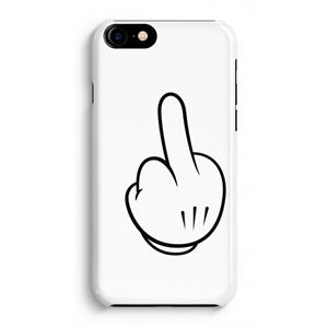 CaseCompany Middle finger white: Volledig Geprint iPhone 7 Plus Hoesje