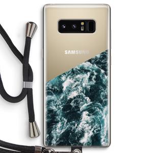 CaseCompany Zee golf: Samsung Galaxy Note 8 Transparant Hoesje met koord