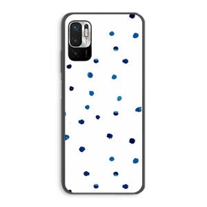 CaseCompany Blauwe stippen: Xiaomi Redmi Note 10 5G Transparant Hoesje
